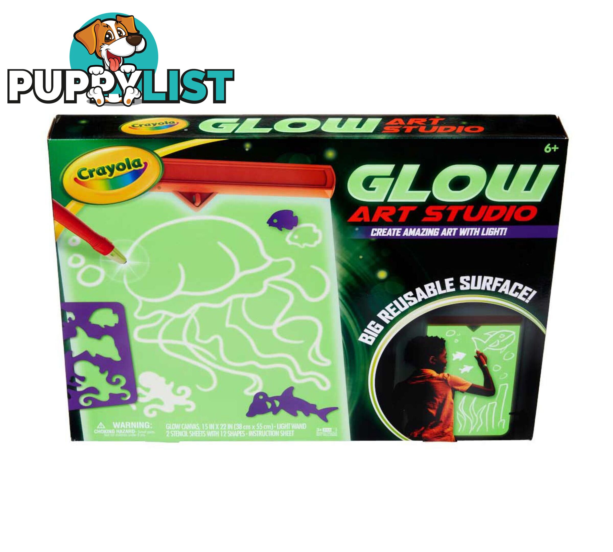 Crayola Glow Art Studio Glow in the Dark Canvas - Bs747496 - 071662074968