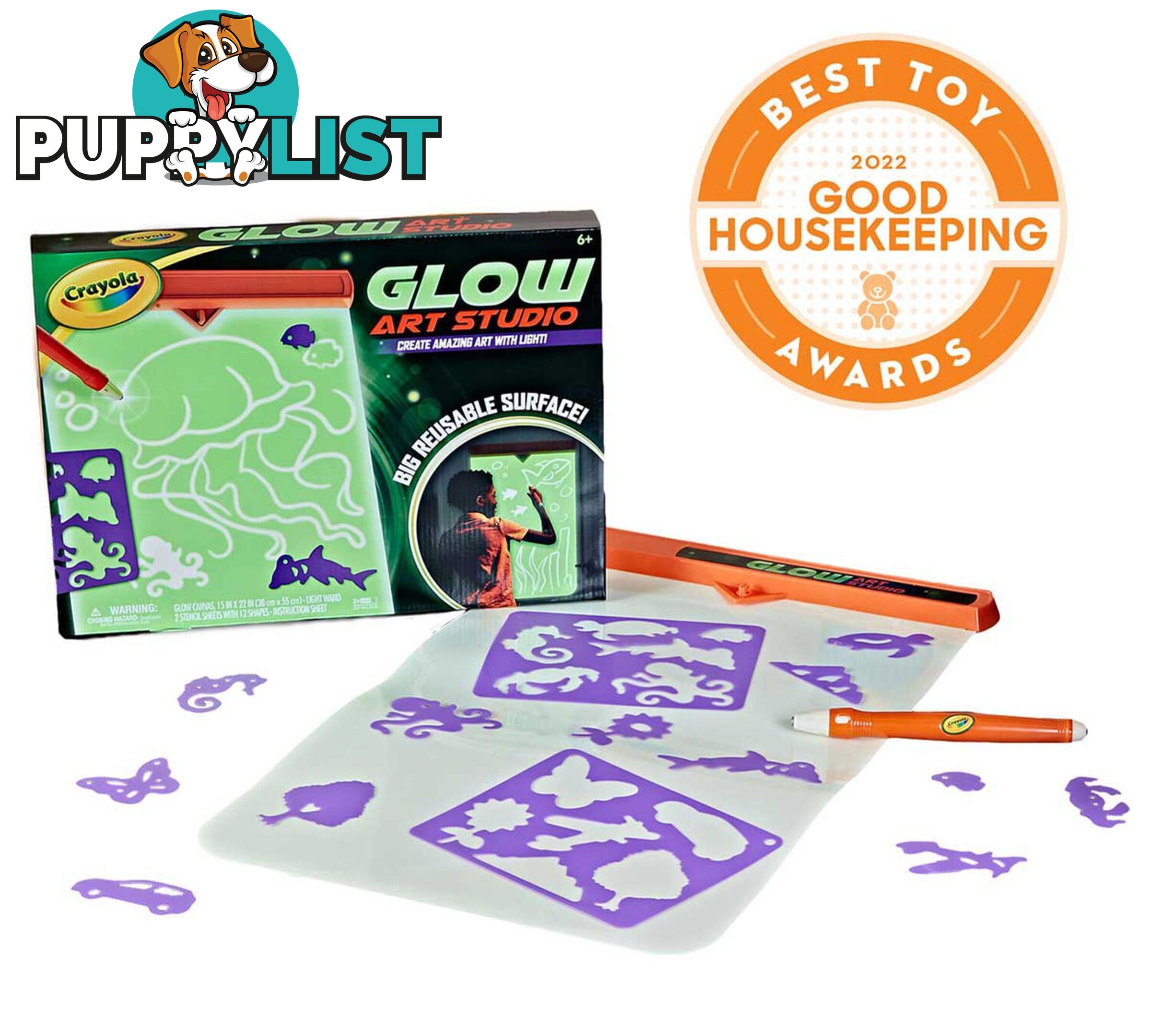 Crayola Glow Art Studio Glow in the Dark Canvas - Bs747496 - 071662074968