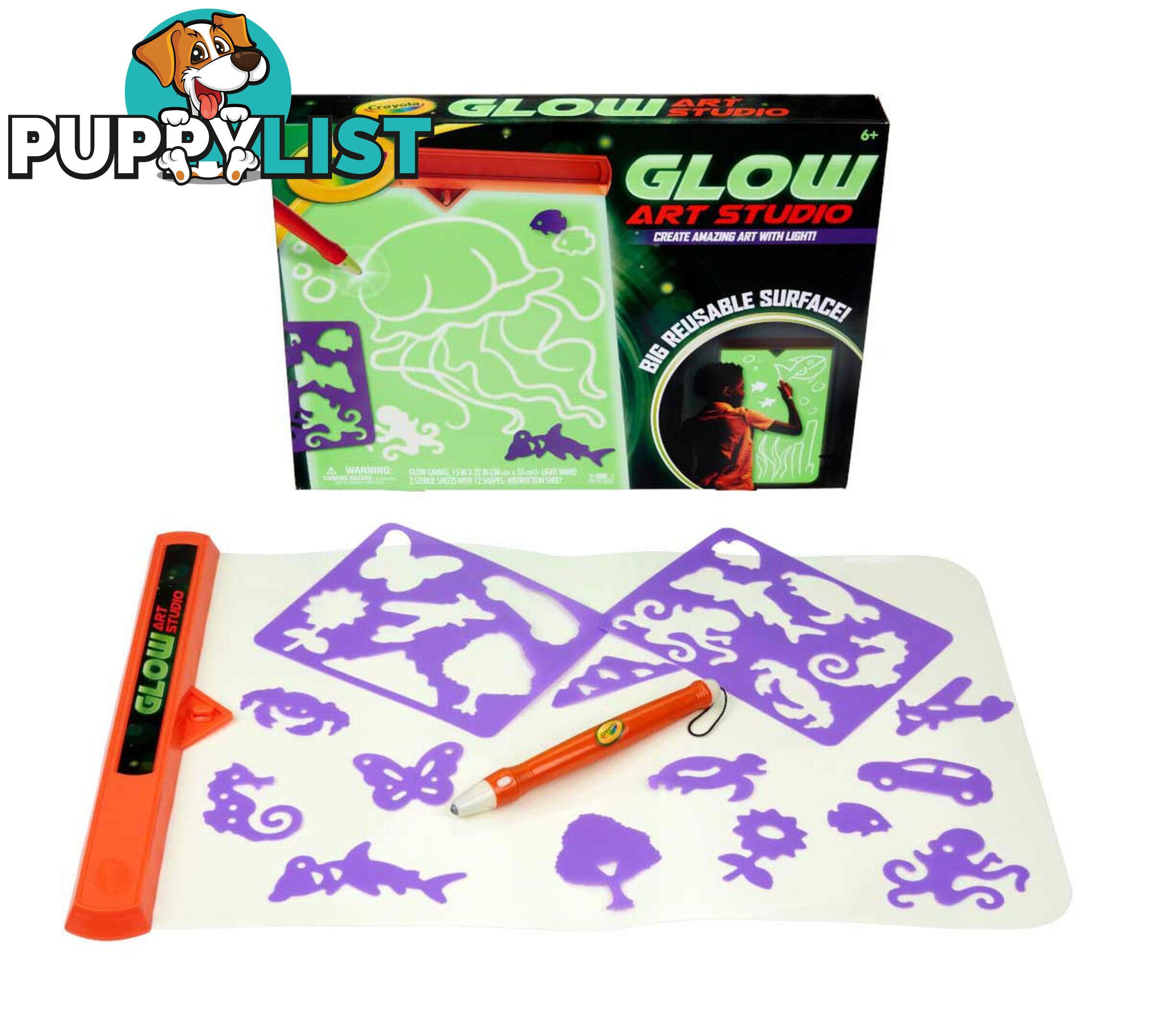 Crayola Glow Art Studio Glow in the Dark Canvas - Bs747496 - 071662074968