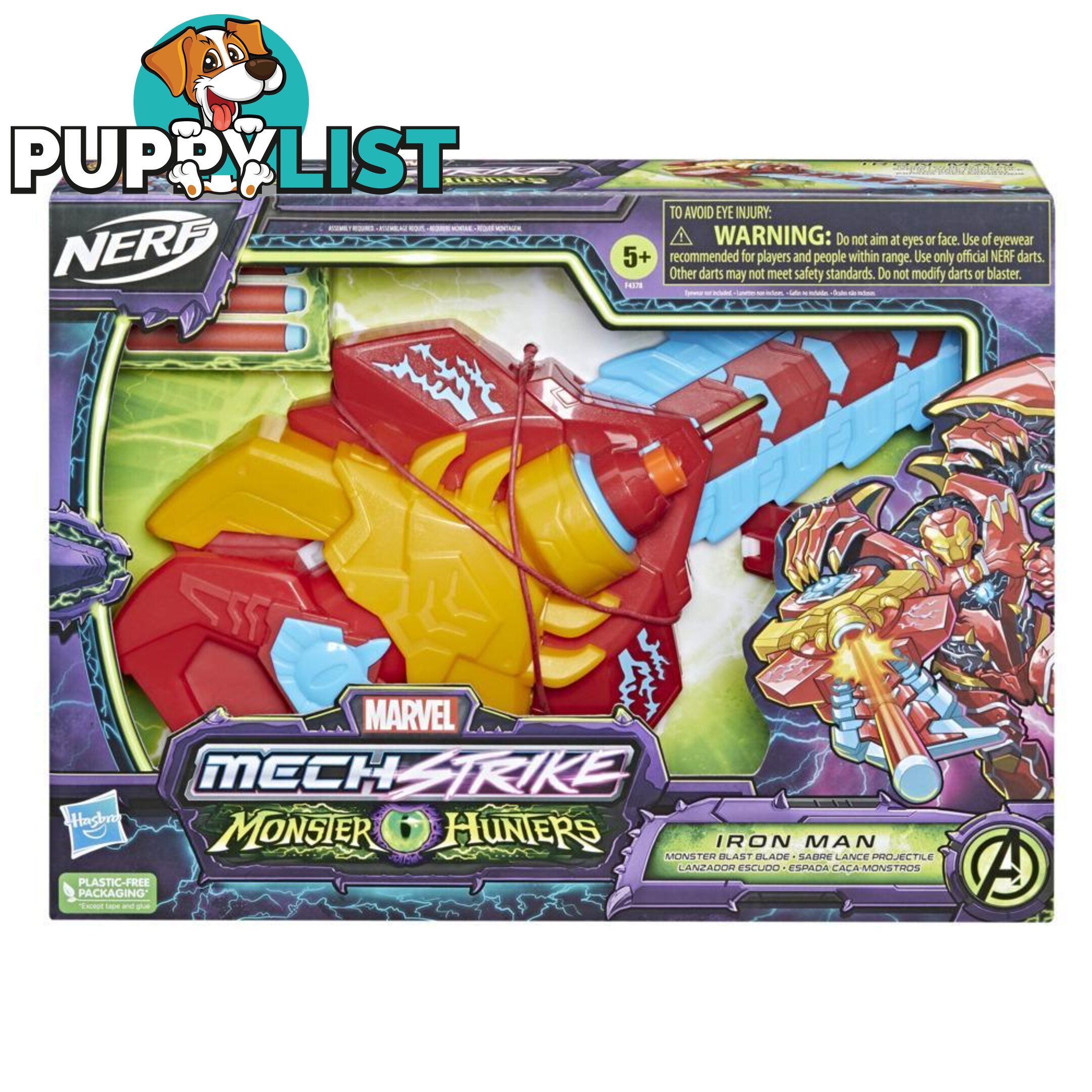 Marvel Avengers Mech Strike Monster Hunters Iron Man Monster Blast Blade Roleplay Hasbro - Hbf4378asoo - 195166154374