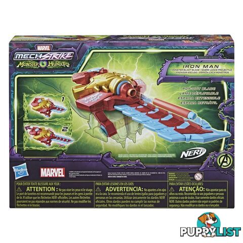 Marvel Avengers Mech Strike Monster Hunters Iron Man Monster Blast Blade Roleplay Hasbro - Hbf4378asoo - 195166154374