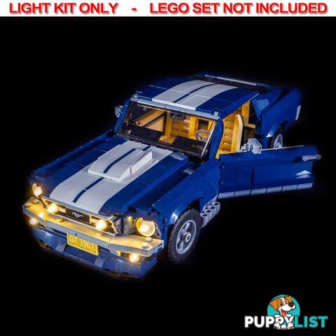 LIGHT KIT for LEGO Ford Mustang GT 10265 - Light My Bricks - 793591189444