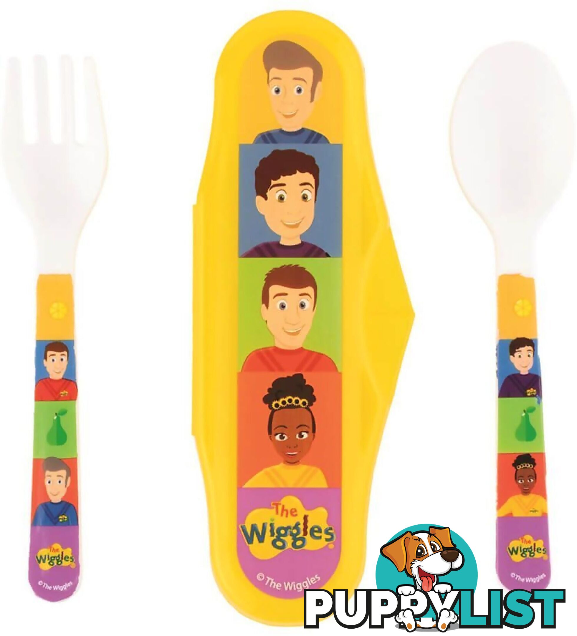 The Wiggles - 2pc Travel Cutlery Set - Fruit Salad Design - Jswig6083 - 9319057060839