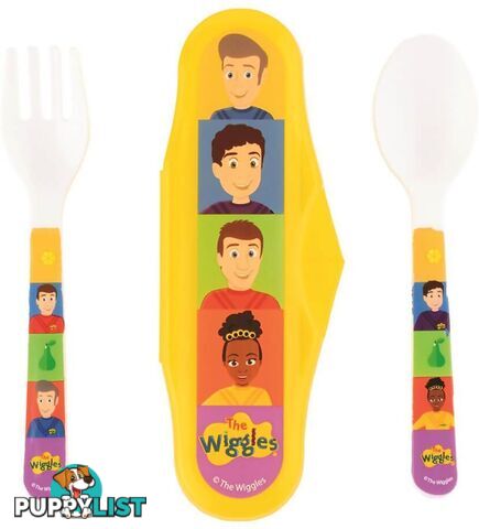 The Wiggles - 2pc Travel Cutlery Set - Fruit Salad Design - Jswig6083 - 9319057060839