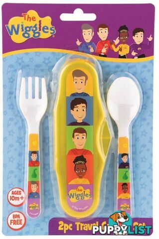 The Wiggles - 2pc Travel Cutlery Set - Fruit Salad Design - Jswig6083 - 9319057060839