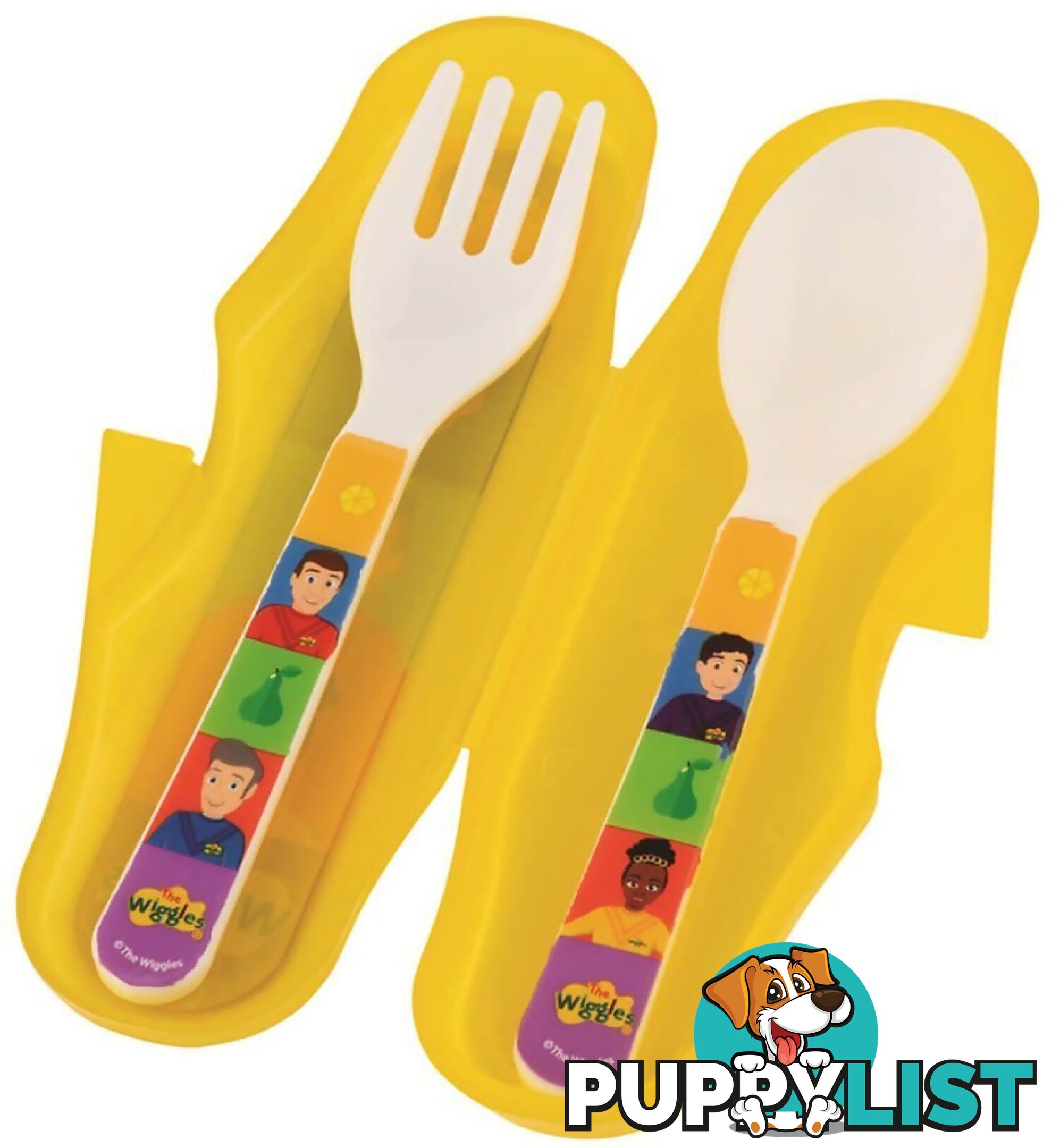 The Wiggles - 2pc Travel Cutlery Set - Fruit Salad Design - Jswig6083 - 9319057060839