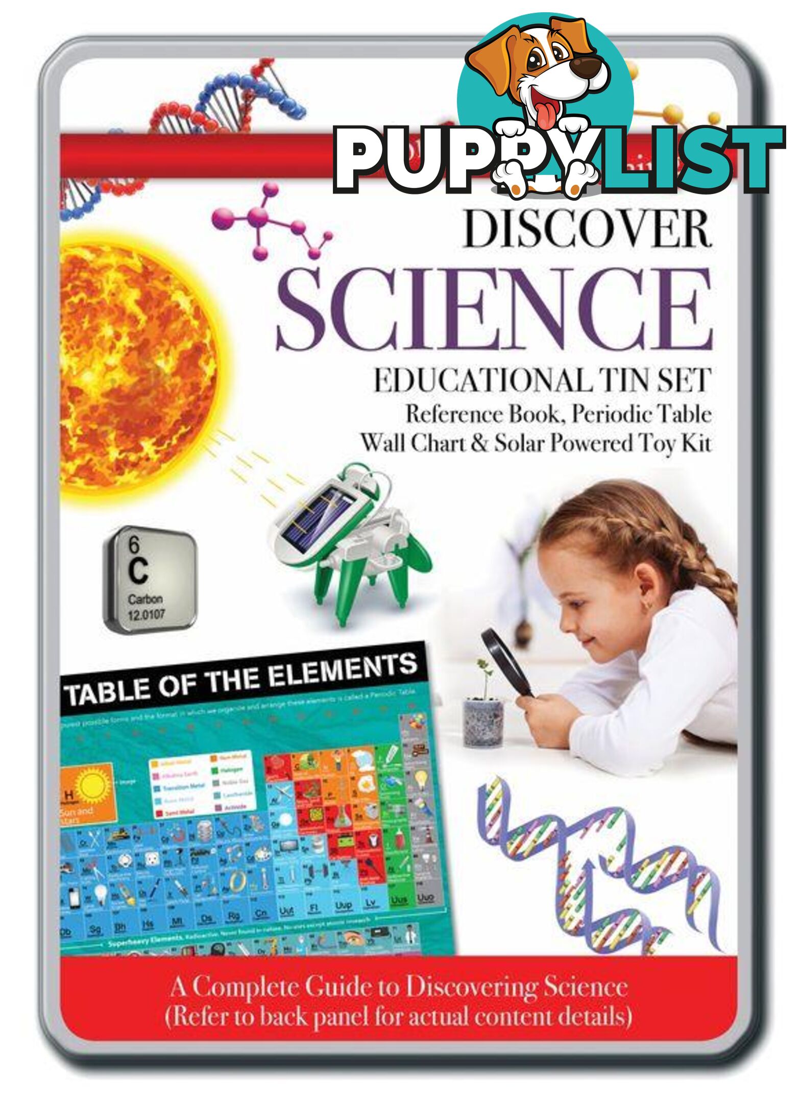 Discover Science Educational Tin Set Incl Solar Powered Toy Art63339 - 9781786903624