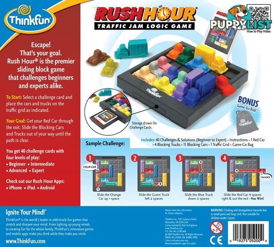 Thinkfun - Rush Hour Traffic Jam Logic Game - Mdtn76436 - 4005556764365