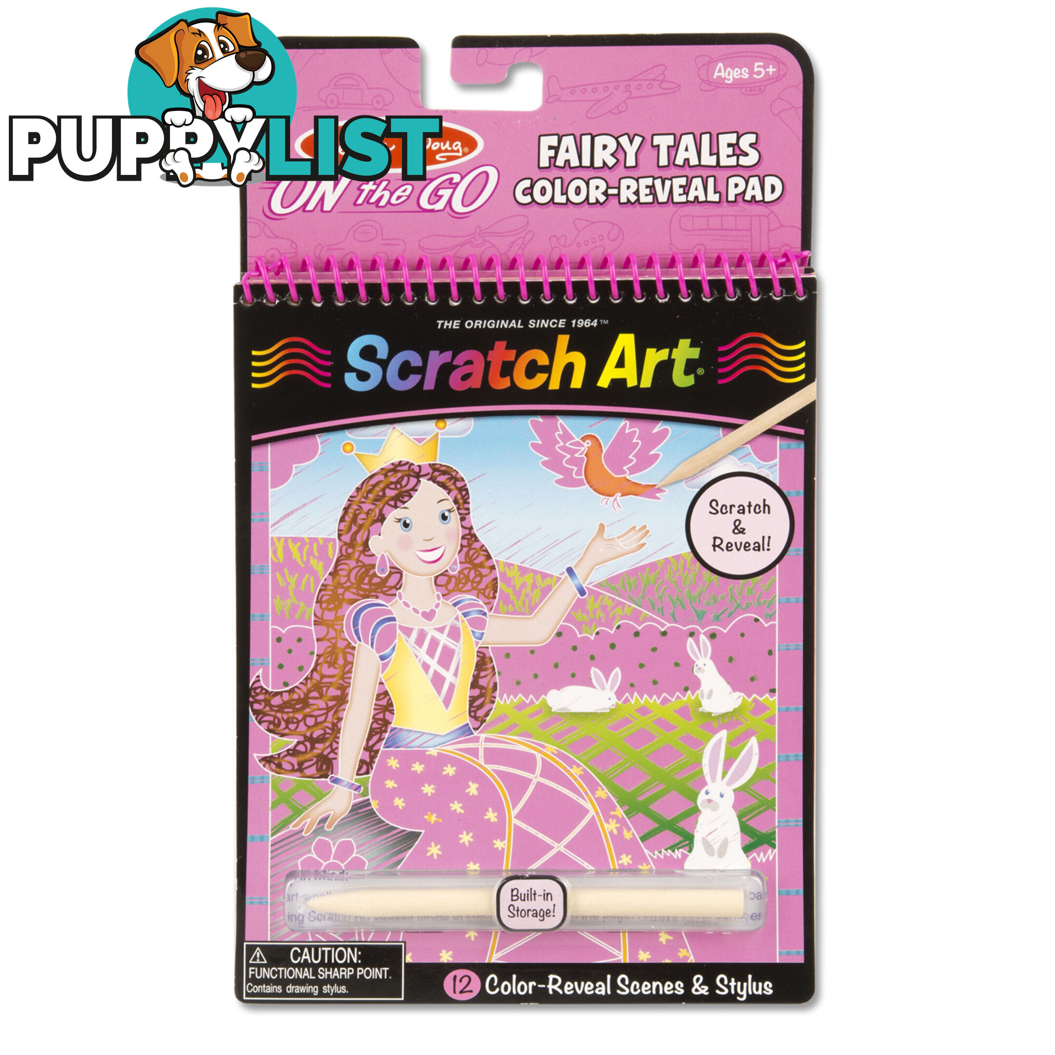 Melissa & Doug - On The Go Scratch Art Color Reveal Pad - Fairy Tales Mdmnd9140 - 0000772091404