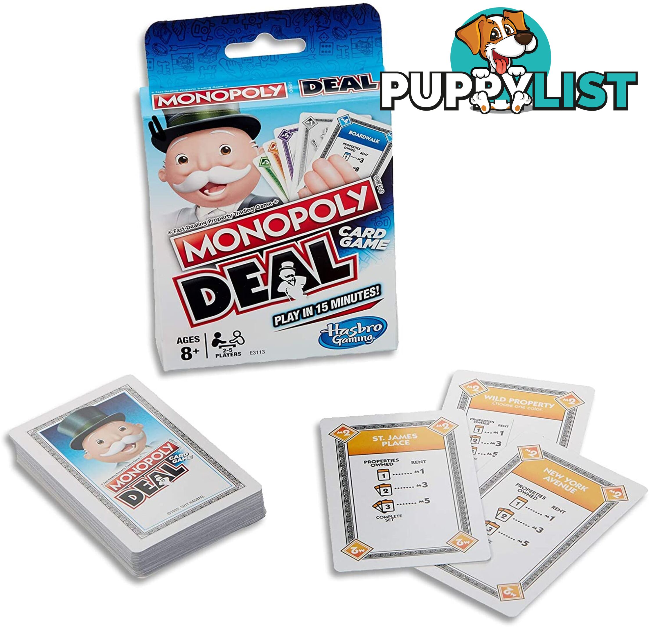 Monopoly -  Deal - Card Game - Play In 15 Minutes - Family Board Game Hasbro Hbe31132840 - 630509770670