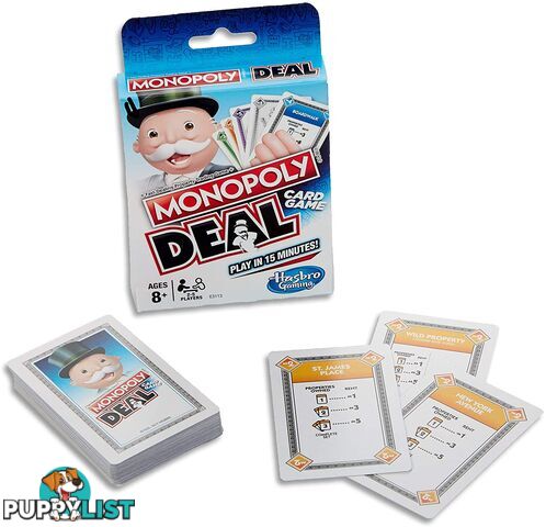 Monopoly -  Deal - Card Game - Play In 15 Minutes - Family Board Game Hasbro Hbe31132840 - 630509770670