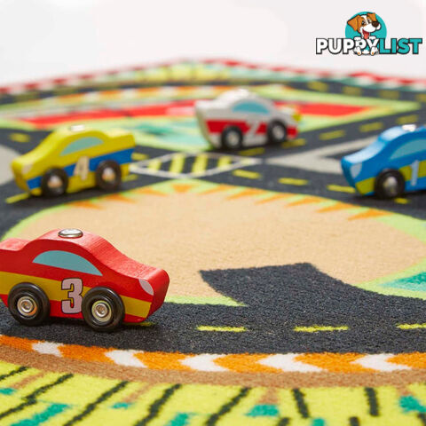 Melissa & Doug - Round The Speedway Race Track Rug & Car Set - Mdmnd9401 - 000772094016