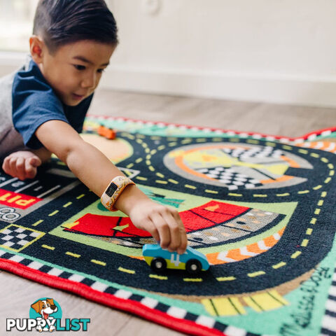 Melissa & Doug - Round The Speedway Race Track Rug & Car Set - Mdmnd9401 - 000772094016