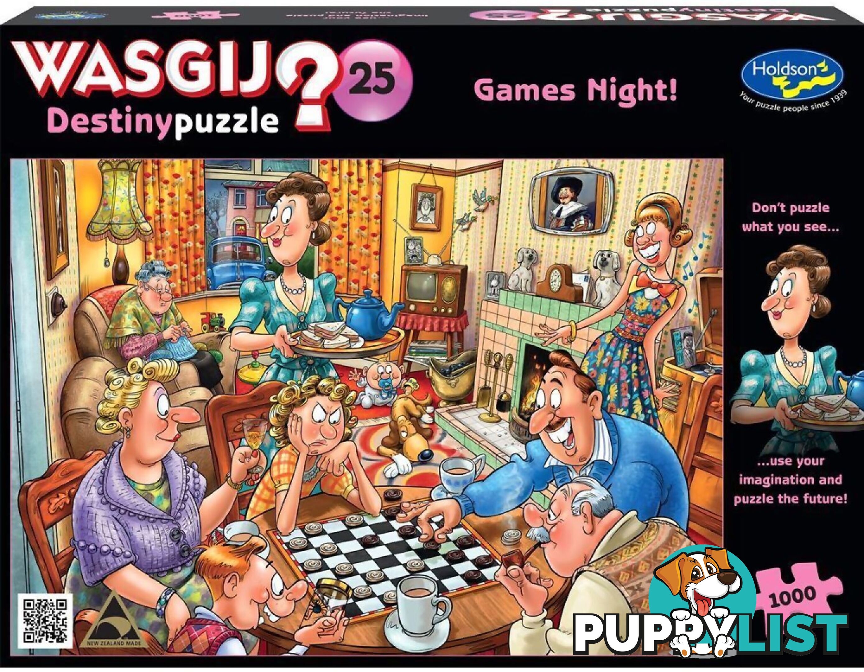 Wasgij - Destiny 25 - Games Night Holdson Jigsaw Puzzle 1000 Piece - Jdhol775484 - 9414131775484