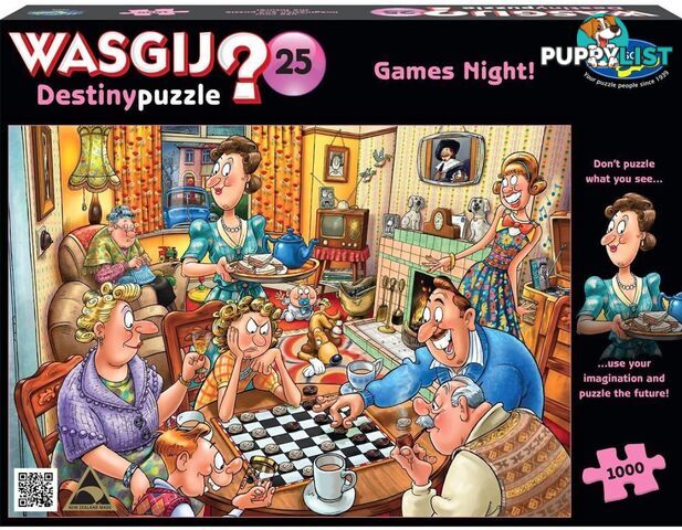 Wasgij - Destiny 25 - Games Night Holdson Jigsaw Puzzle 1000 Piece - Jdhol775484 - 9414131775484