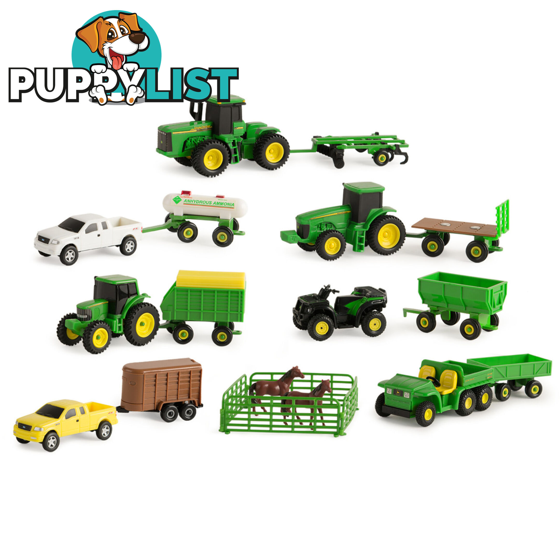 John Deere - Tomy 20 Piece Farm Toy Set - Lc35265bp - 036881352655