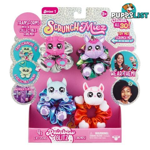 Scrunchmiez - Rainbow Glitz 4 Pack Mj96526 - 630996965269