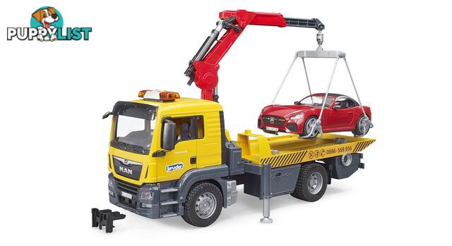 Bruder Man Tgs Tow Truck With Roadster - Bruder Commercial 03750 - 4001702037505