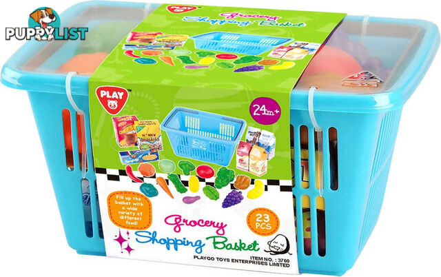 Playgo Toys Ent. Ltd. - Grocery Shopping Basket 23 Pieces - Art66174 - 4892401037602