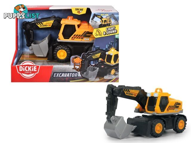 Dickie Toys Excavator Lights & Sound 16cm - Rpdk70068 - 4006333070068