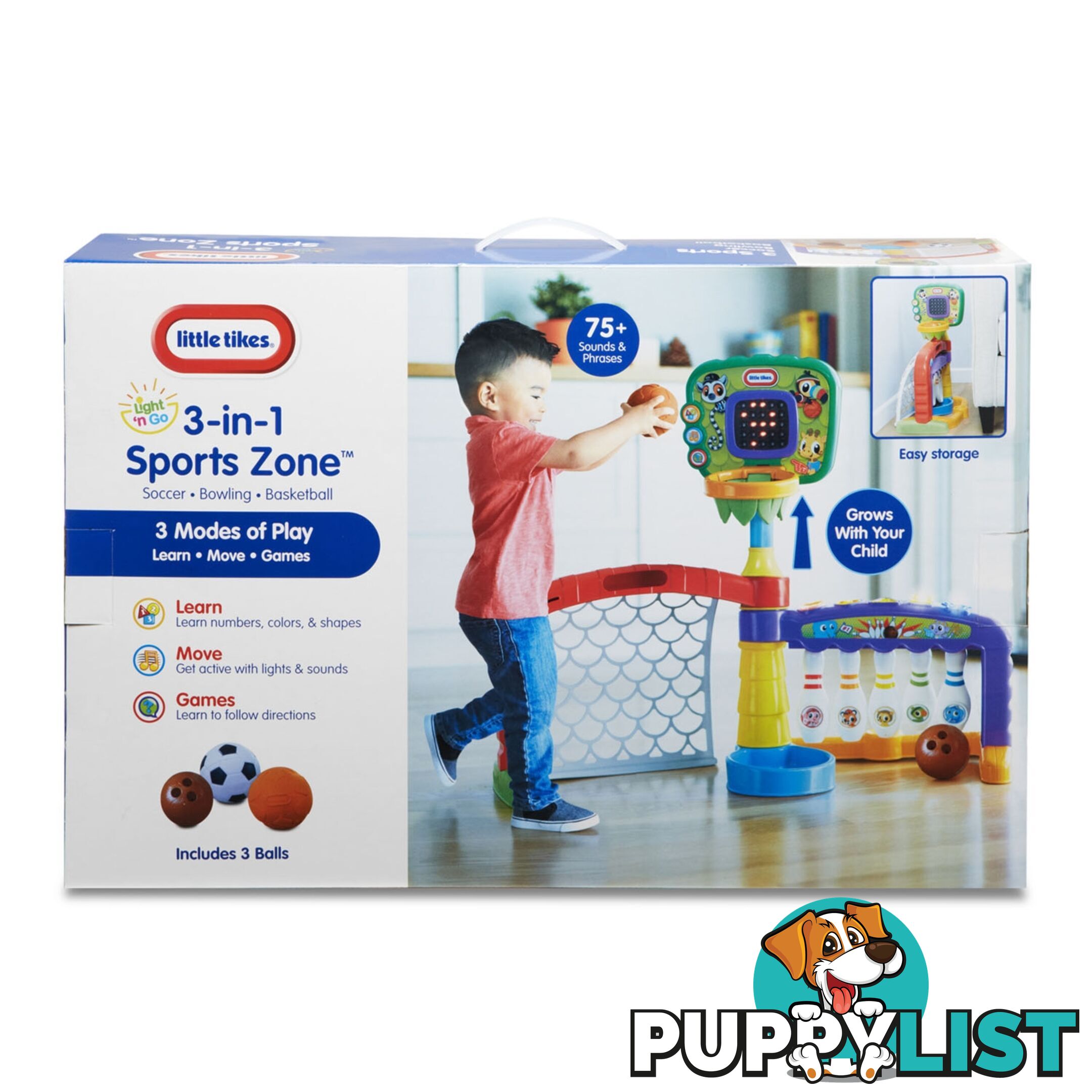 Little Tikes - 3 In 1 Sports Zone Dunk Kick Score Bowling Basketball Soccer Playset Bj643224 - 050743643224