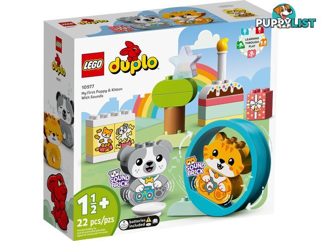 LEGO 10977 My First Puppy & Kitten With Sounds - Duplo My First - 5702017153612