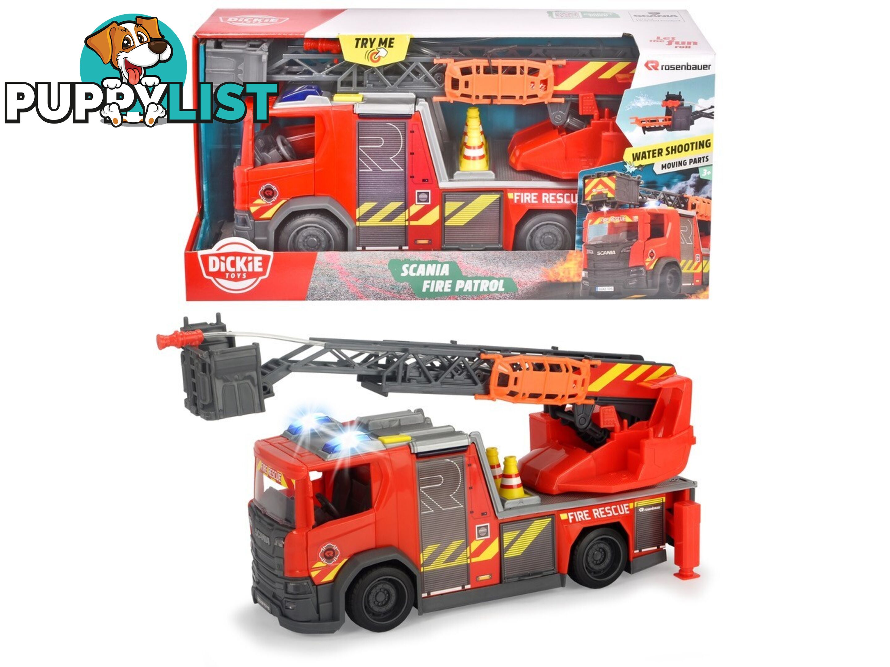 Dickie Toys Scania Fire Patrol L/S Dickie Toys 35cm - Rpdk66887 - 4006333066887