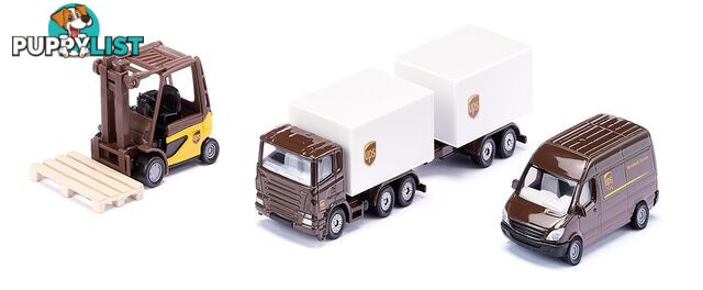 Siku - UPS Logistics 3 X Vehicle Set Playset - Mdsi6324 - 4006874063246