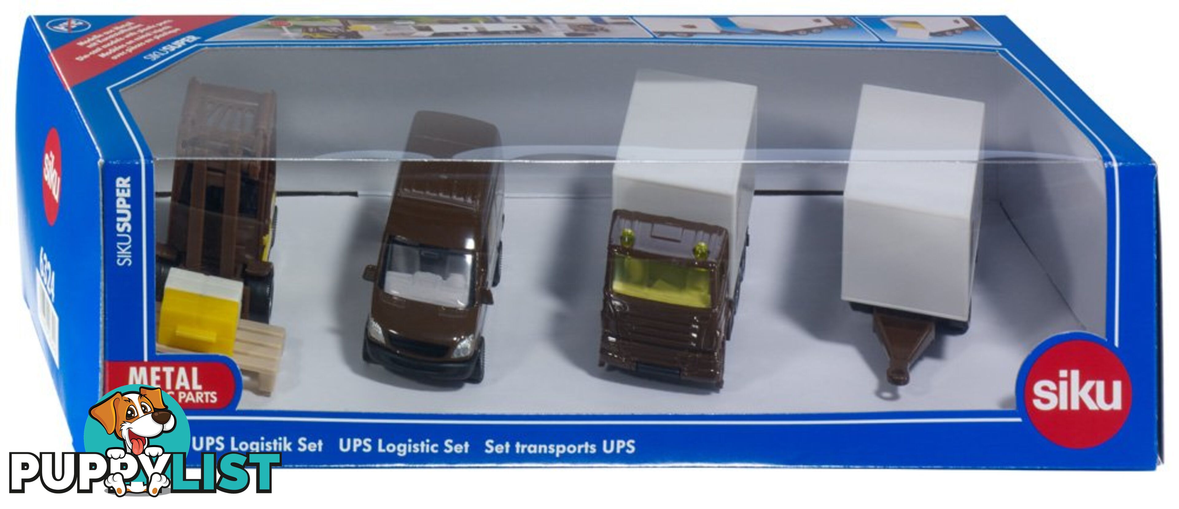 Siku - UPS Logistics 3 X Vehicle Set Playset - Mdsi6324 - 4006874063246