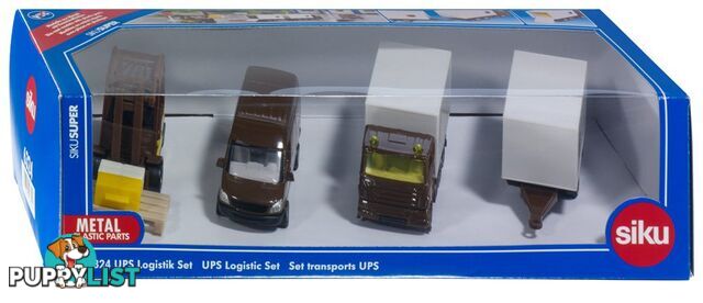 Siku - UPS Logistics 3 X Vehicle Set Playset - Mdsi6324 - 4006874063246