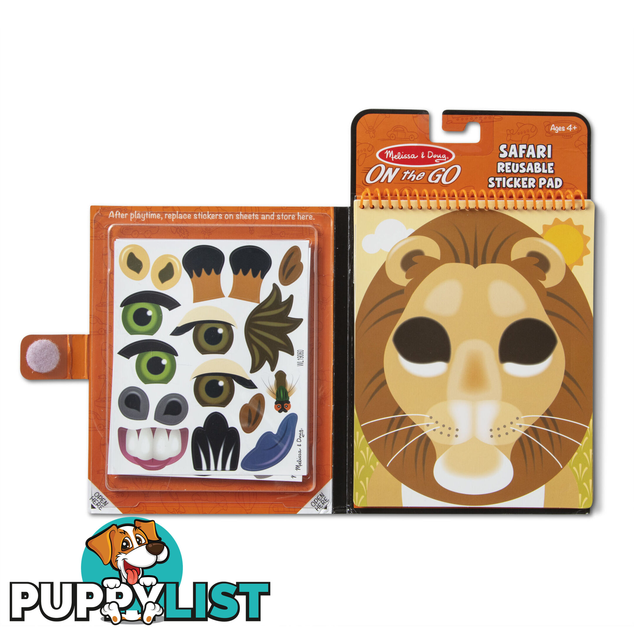 Melissa & Doug - Make-a-face - Safari Reusable Sticker Pad - On The Go Travel Mdmnd30510 - 0000772305105