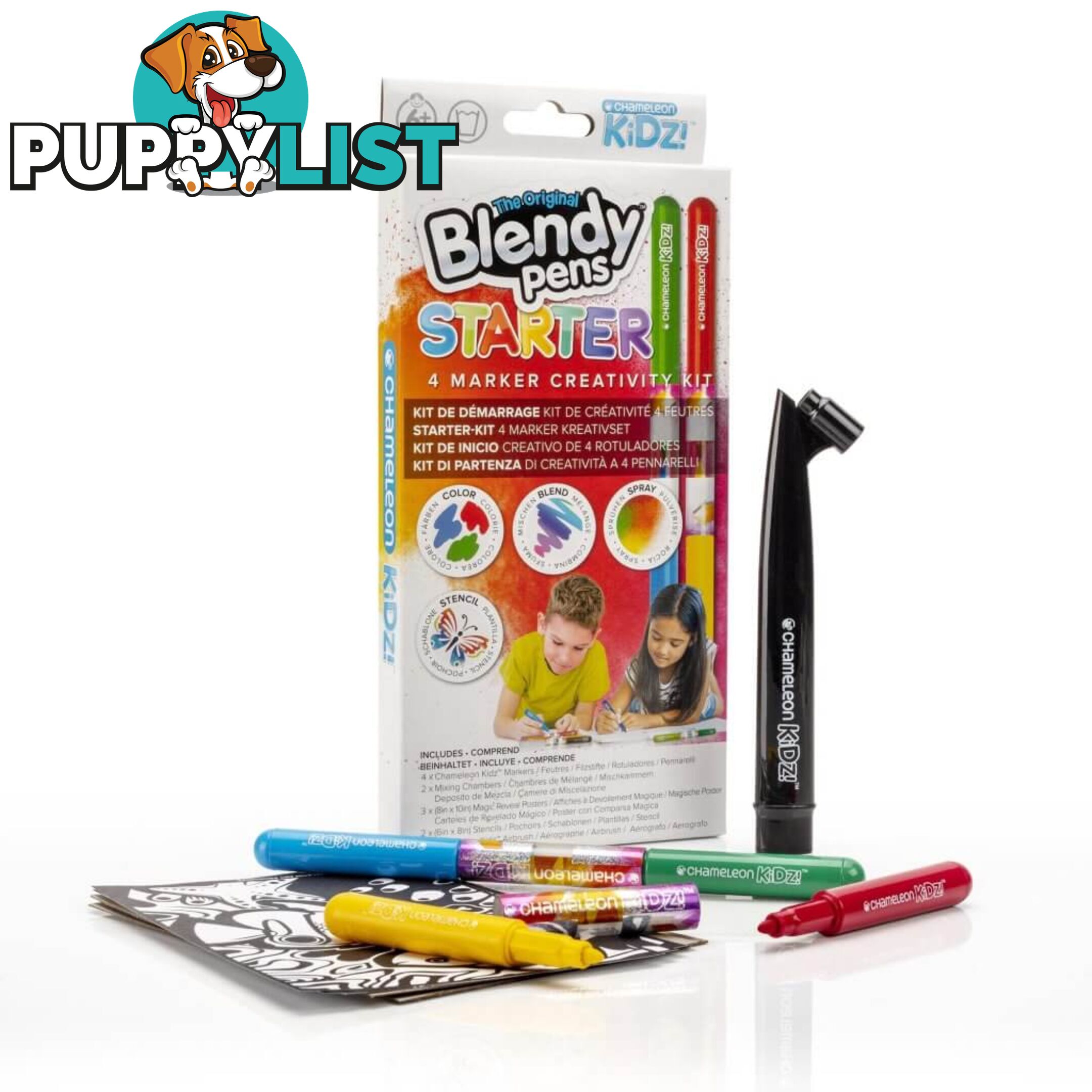 Chameleon Kidz- Starter 4pc Markers Kit- Cjck1001f - 812751022206