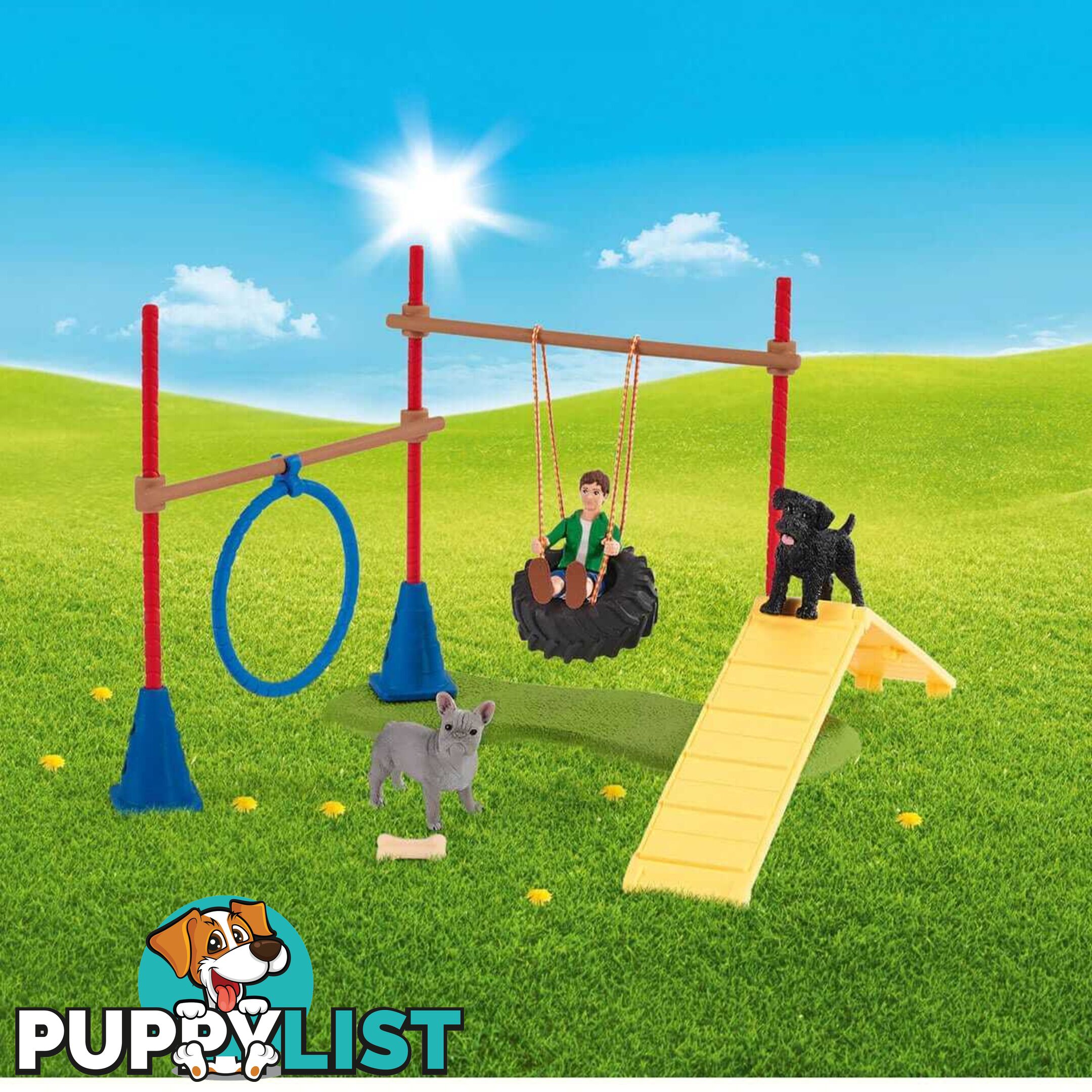 Schleich - Puppy Agility Training - Farm World - Mdsc42536 - 4059433375786