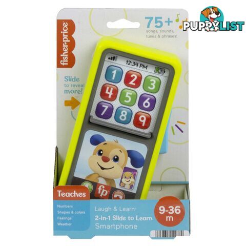 Fisher-Price Laugh & Learn 2-in-1 Slide To Learn Smartphone - Mahnm84 - 194735145454