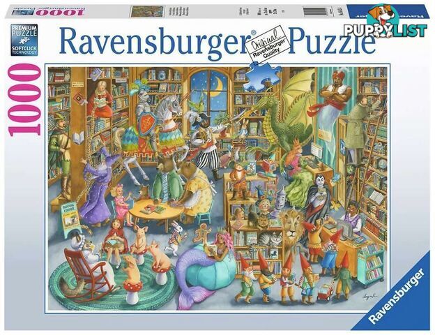 Ravensburger - Midnight At The Library Jigsaw Puzzle 1000pc - Mdrb16455 - 4005556164554