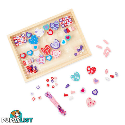 Melissa & Doug - Created By Me! Heart Beads Wooden Bead Kit - Mdmnd4175 - 000772041751