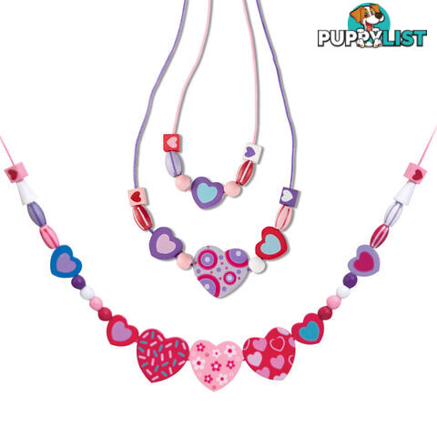 Melissa & Doug - Created By Me! Heart Beads Wooden Bead Kit - Mdmnd4175 - 000772041751