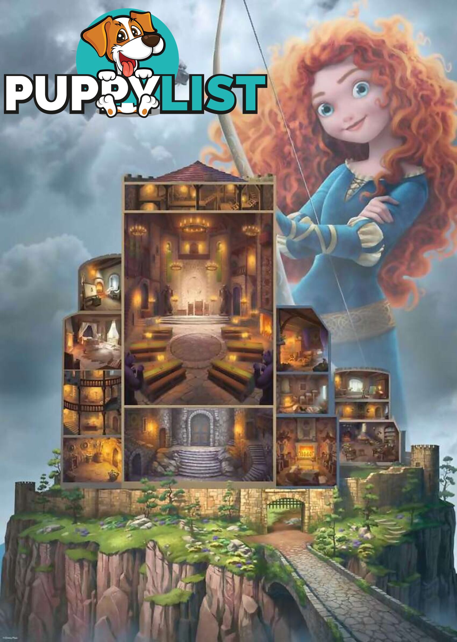 Ravensburger - Disney Castles Merida Jigsaw Puzzle 1000pc - Mdrb17335 - 4005556173358