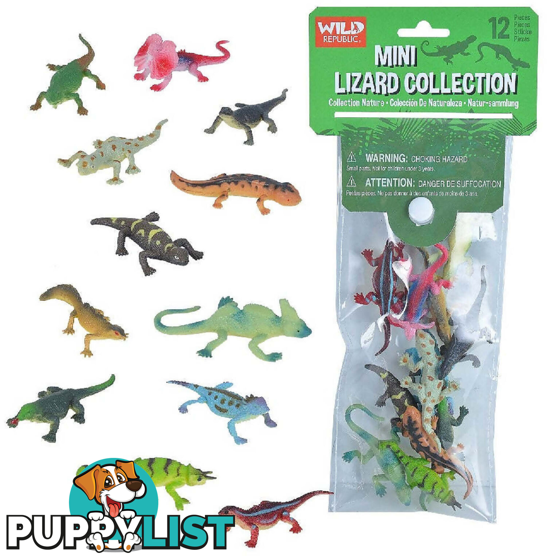 Wild Republic - Polybag Mini Lizard Collection - Wr22125 - 092389221251