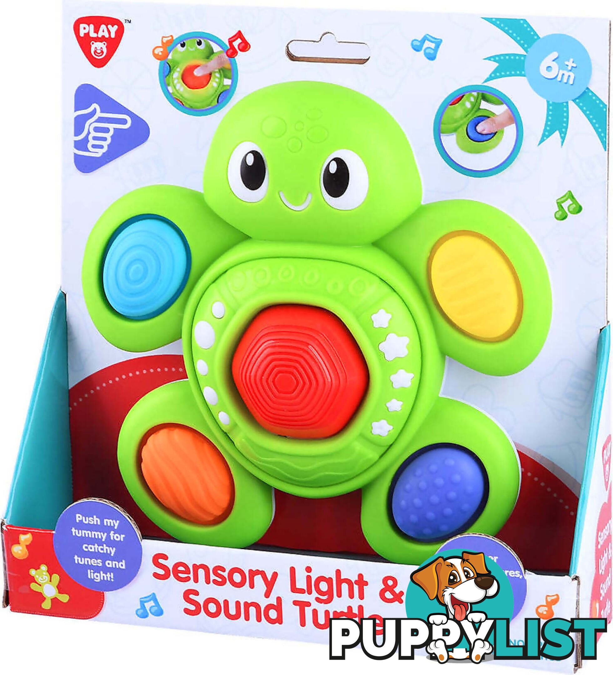 Playgo Toys Ent. Ltd. - Sensory Light & Sound Turtle - Art66126 - 4892401025036