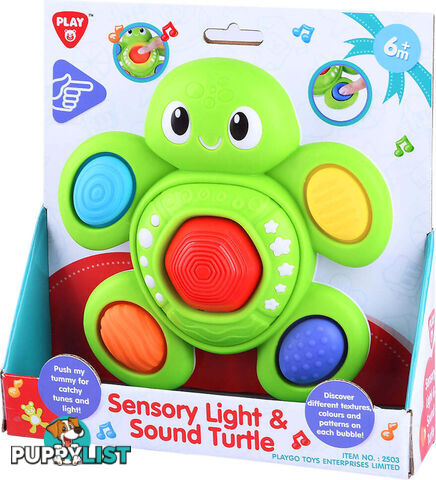 Playgo Toys Ent. Ltd. - Sensory Light & Sound Turtle - Art66126 - 4892401025036