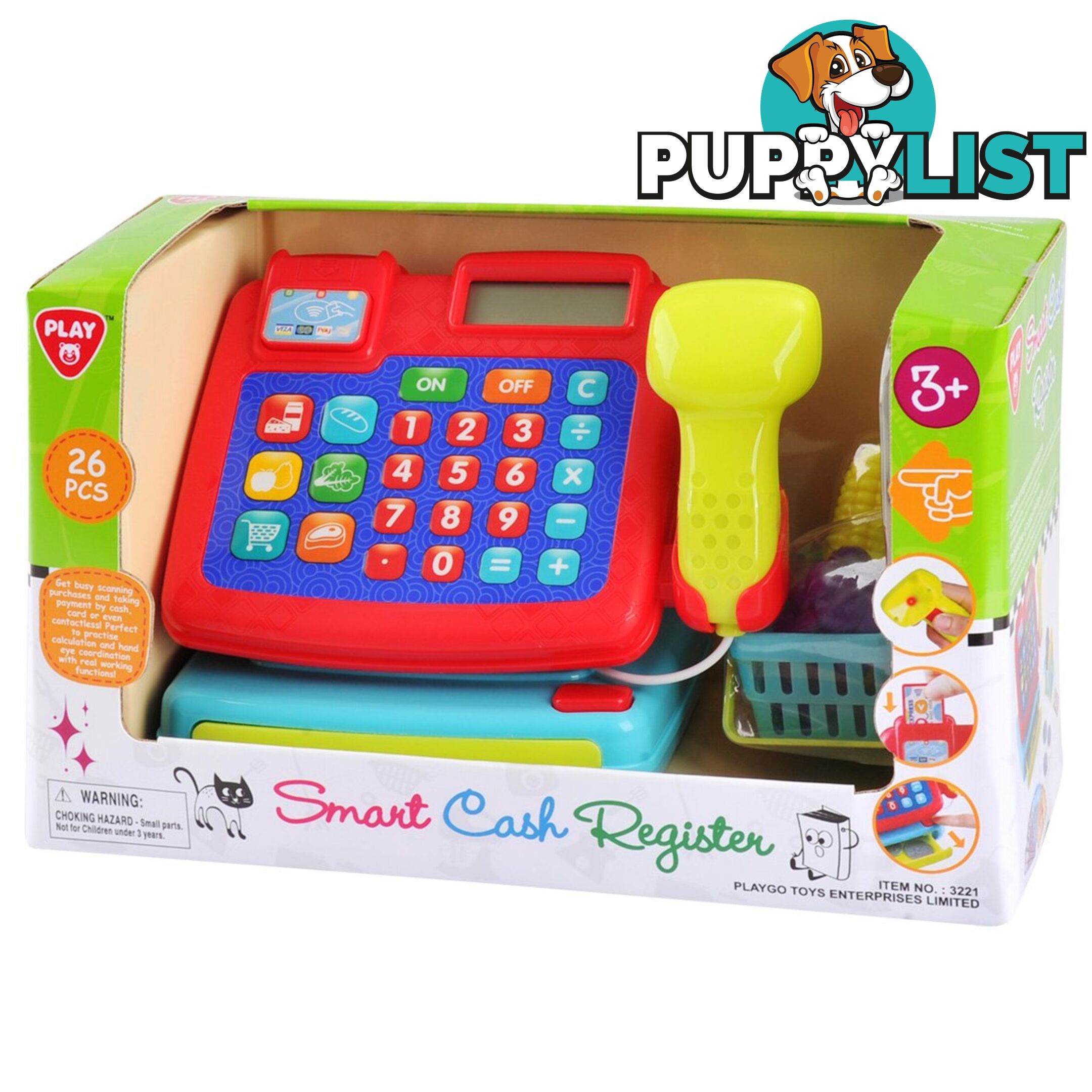 Battery Operated Smart Cash Register Playgo Toys Ent. Ltd Art65529 - 4892401032218