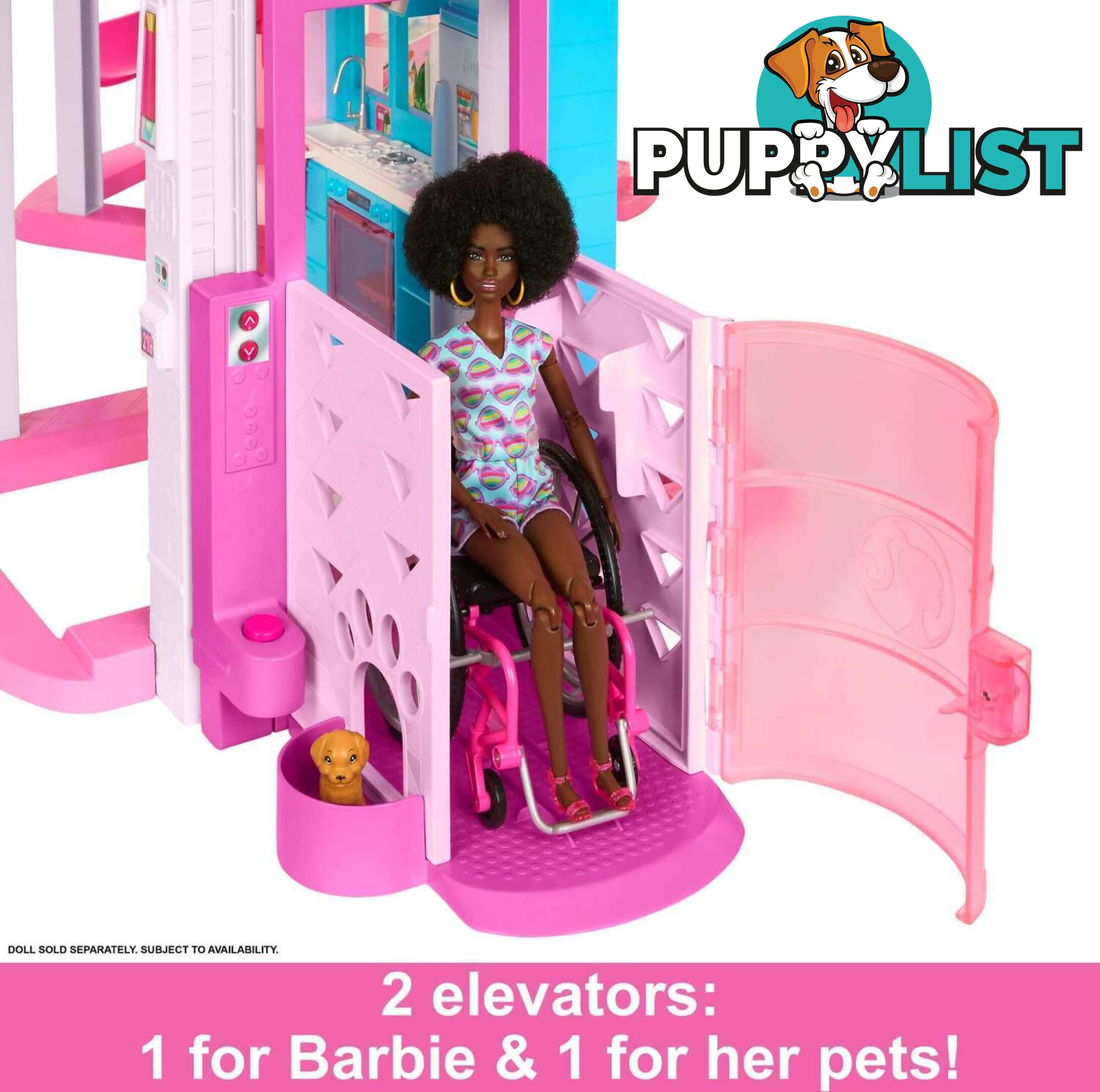 Barbie - Dreamhouse 75+ Pieces Pool Party Doll House With 3 Story Slide - Mattel - Mahmx10 - 194735134267