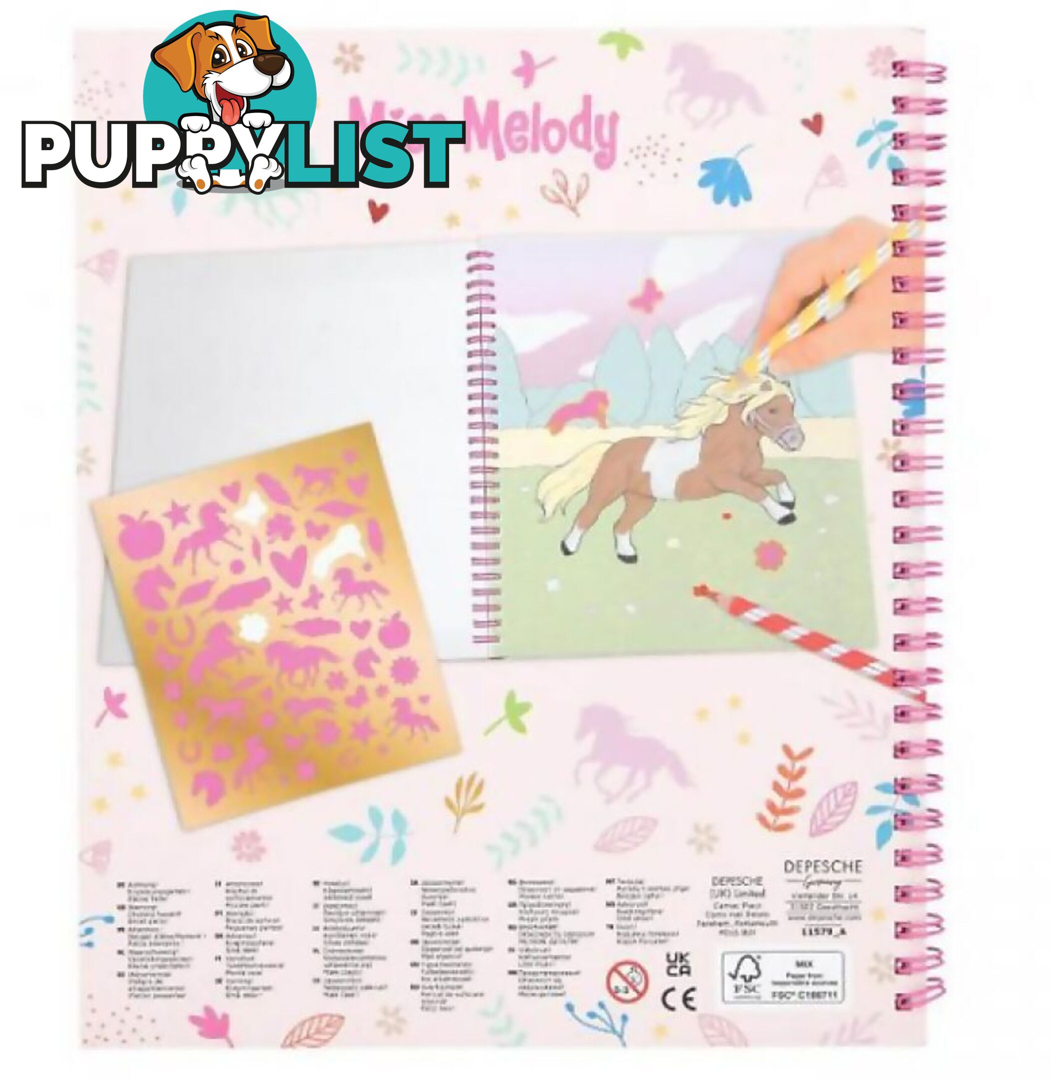 Top Model - Miss Melody Colouring Book With Fur Appliques - Ad0411579 - 4010070586836