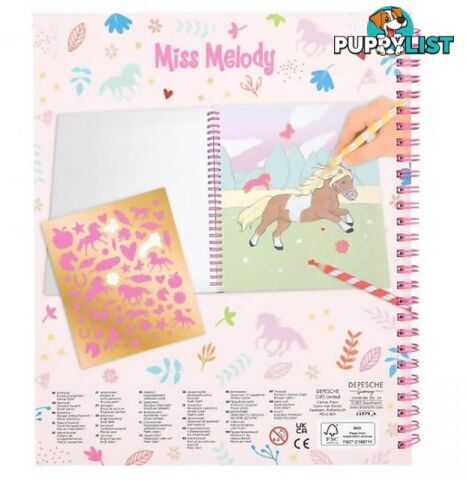 Top Model - Miss Melody Colouring Book With Fur Appliques - Ad0411579 - 4010070586836