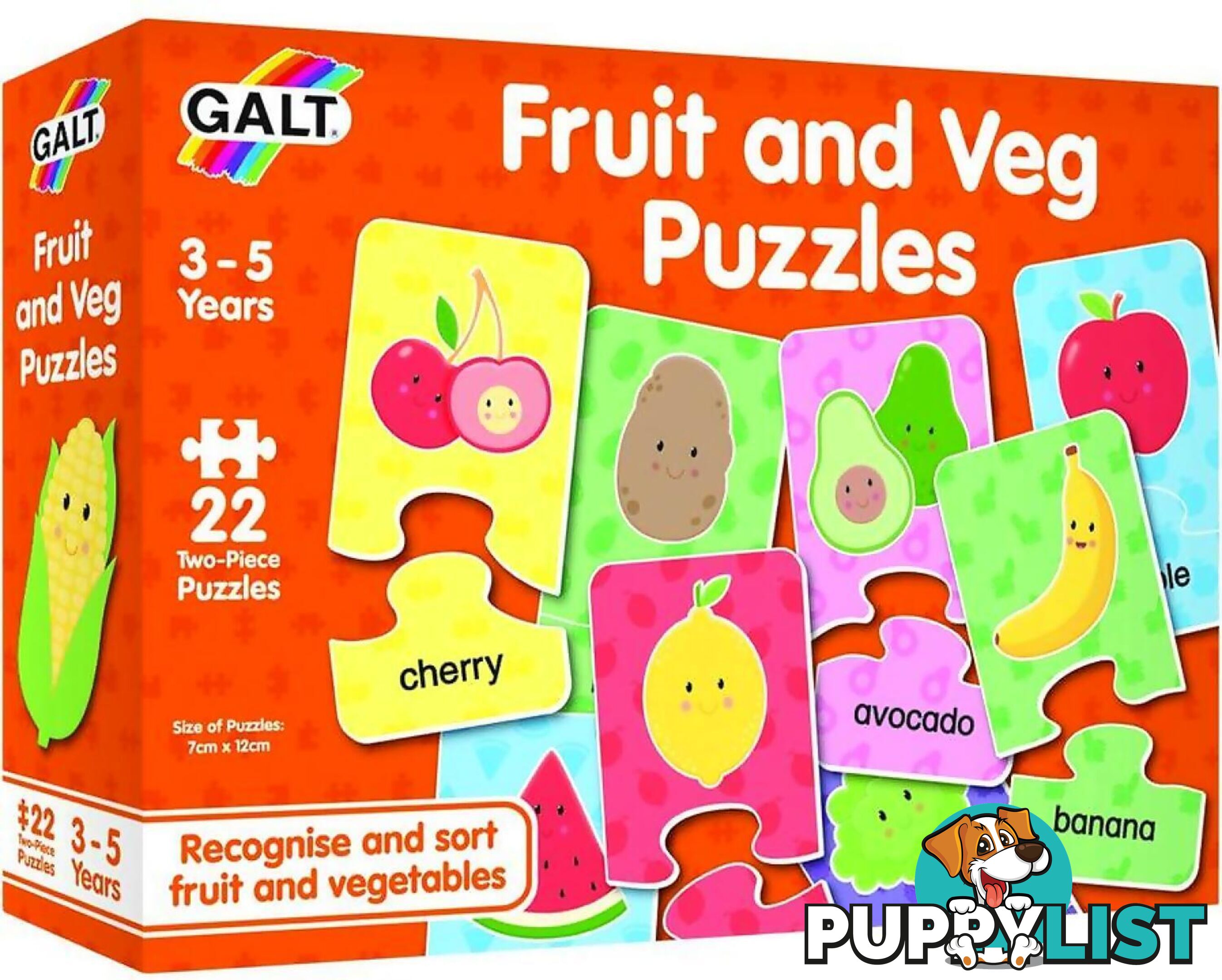 Galt - Fruit And Veg Puzzles 22 X 2pc - Mdgn5599 - 5011979614841