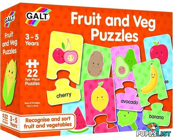 Galt - Fruit And Veg Puzzles 22 X 2pc - Mdgn5599 - 5011979614841