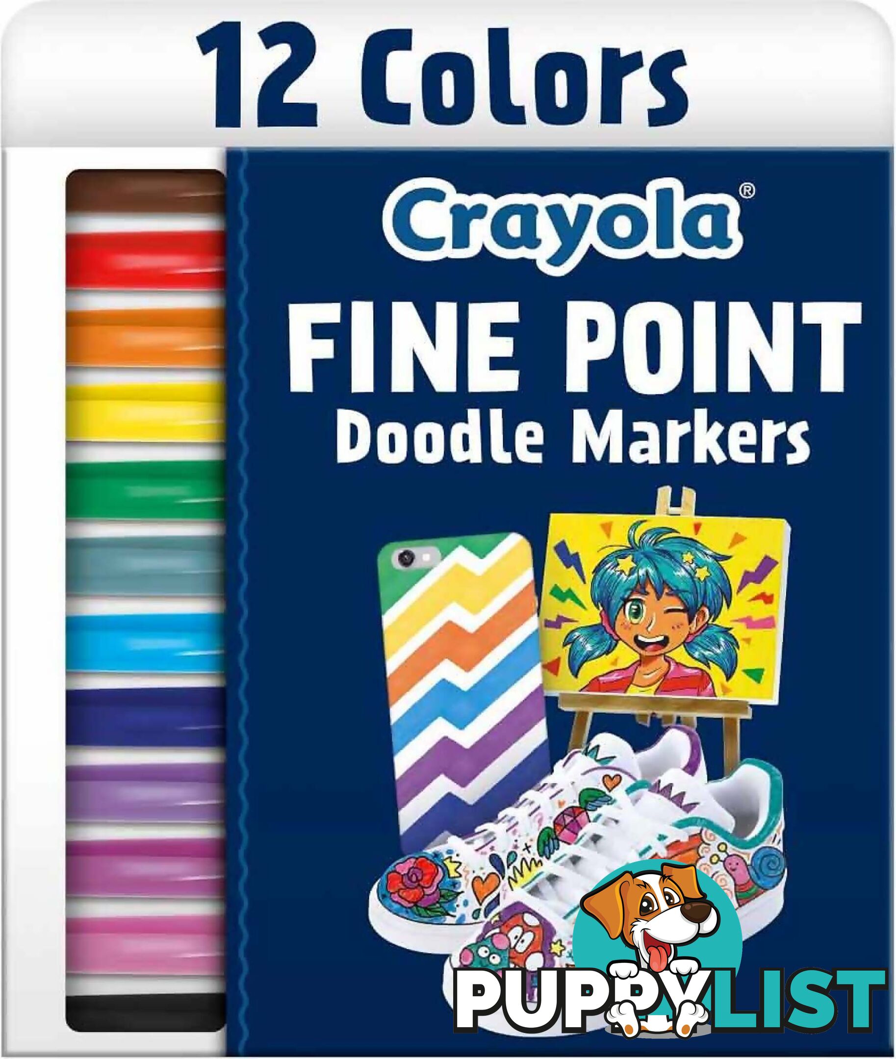 Crayola - Doodle & Draw Fine Point Doodle Marker 12pk - Bs588326 - 071662283261