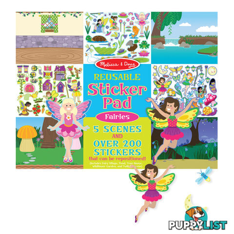 Melissa & Doug - Reusable Sticker Pad - Fairies - Mdmnd8603 - 000772086035