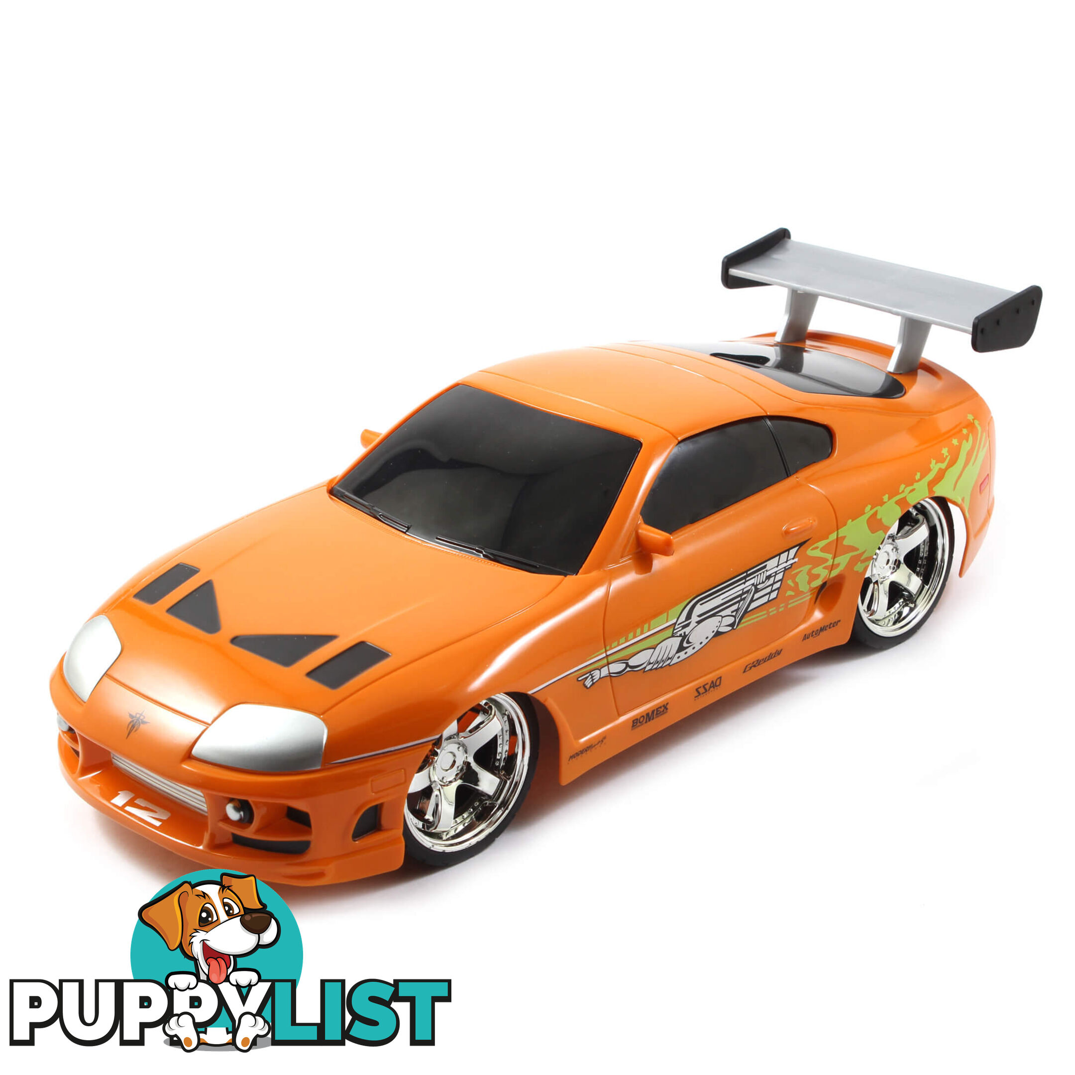 Fast & Furious   Rc Brian's 1995 Toyota Supra (1:16) Remote Control - Hc10097582 - 801310975824